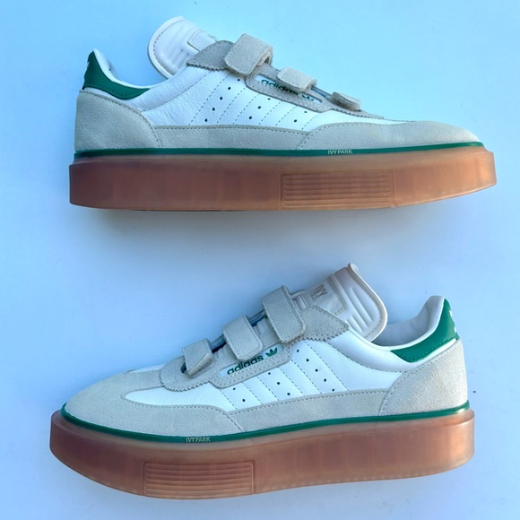 New Adidas Ivy Park x Super Sleek 3 Strap Wonder White Gum Women’s Sneakers, 9.5 - Picture 13 of 16